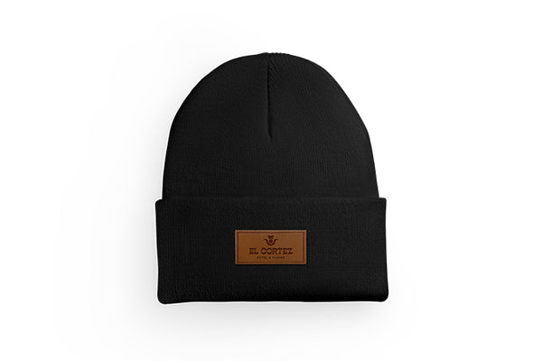 El Cortez Leather Patch Beanie