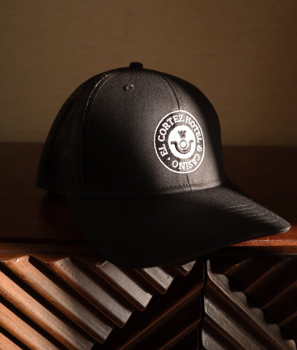 El Cortez Circle Logo Hat Black & White